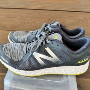 New Balance Men's Gray and Yellow Fresh Foam Running Shoes